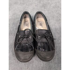 UGG Australia Ashdale 1901 Black Duck Water‎ Shoes Sheepskin Leather Women's 7.5